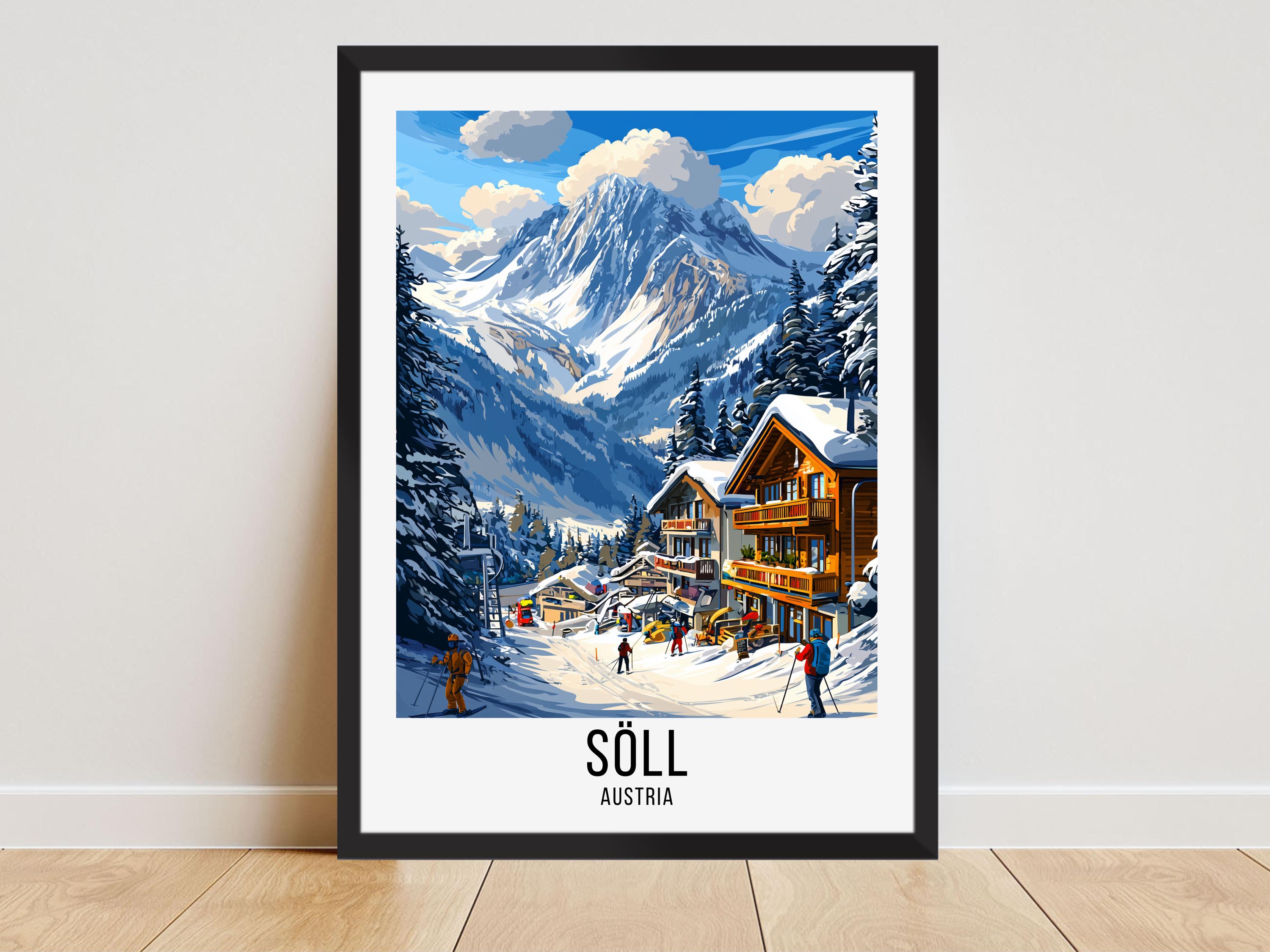Söll Travel Poster, Söll Travel Print, Söll Austria Wall Art