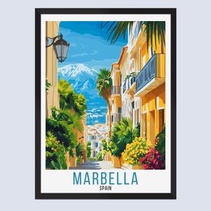 Marbella Travel Print, Marbella Spain Travel Poster, Marbella Spain Wall Art, Marbella Spain Home Decor, Marbella Spain Travel Gift Print,