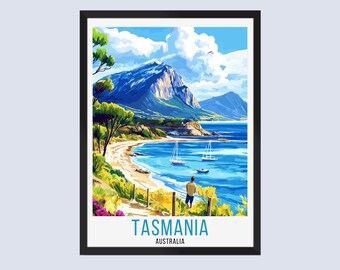 Tasmania Travel Poster, Tasmania Australia Travel Print, Tasmania Australia Wall Art, Tasmania Australia Home Decor, Tasmania Travel Gifts,