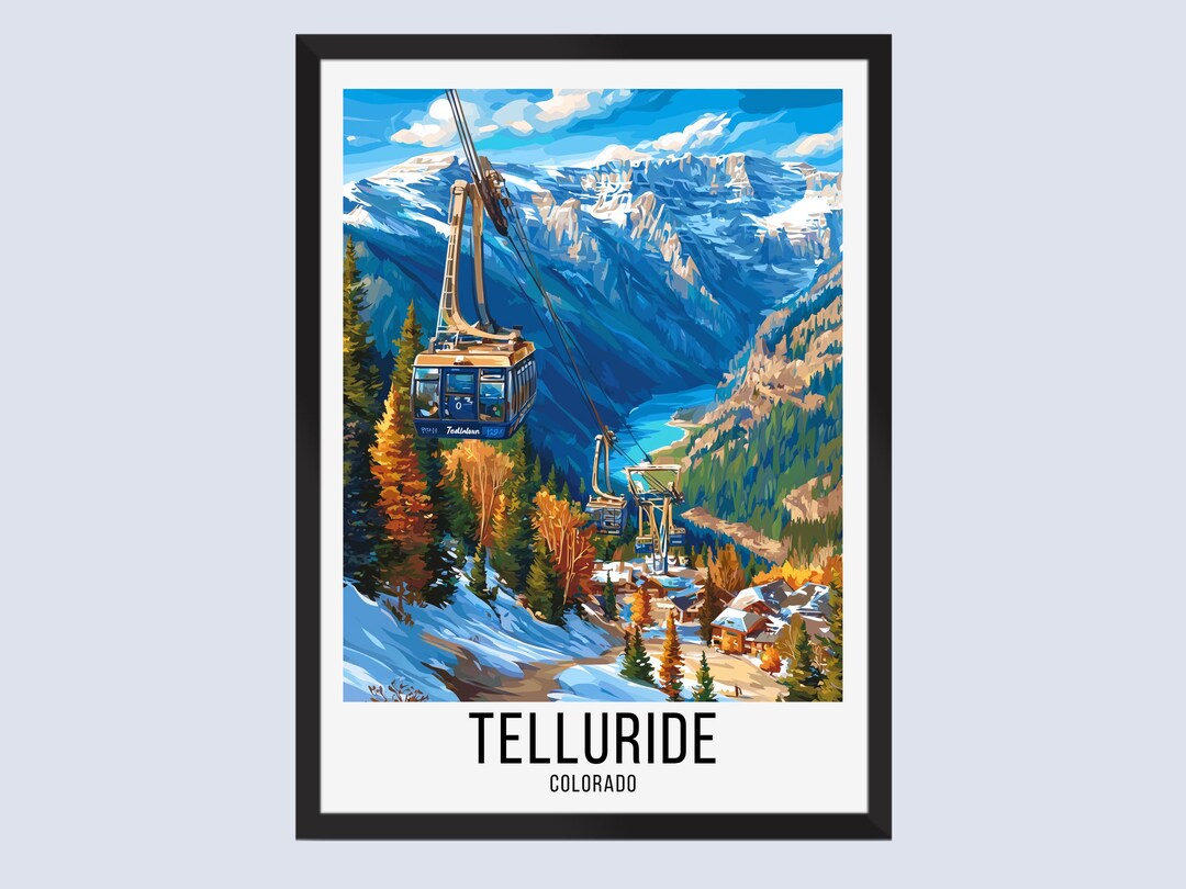 Telluride Colorado Travel Poster, Telluride Colorado Travel Print ...