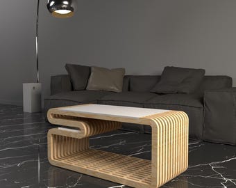 Parametric center Coffee Table Victoria – Instant Laser Cut File (svg/dxf/ai) – Layered Design DIY Furniture, Home Decor, Magazine Storage