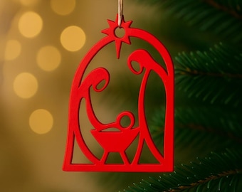 Minimalist Nativity Scene • Perfect Decorations, Tags, Invitations, keychains. Christmas tree, Thanks giving gift 3d printed