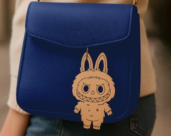 Minimalist Labubu Charm – Laser Cut File (SVG/DXF) – Cricut Glowforge Laser Die Cut • DIY Keychains, Bag Charms, Decorations, Stickers, Tags