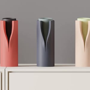 3D Printed Collared Vase: Modern Minimalist Home Decor