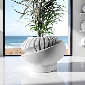 Vaso geometrico – Vaso per piante Luxar stampato in 3D, contenitore moderno per piante grasse, audace decorazione per interni, regalo per gli amanti delle piante
