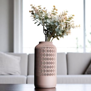 Vellis Vase – 3D Printed Decorative Vase, Tall Modern Vase, Minimalist Home Accent, Contemporary Flower Vase