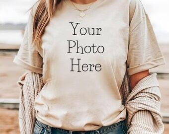 Benutzerdefiniertes Text Logo Shirt, personalisiertes Geschenk auf Leinwand 3001 T-Shirt