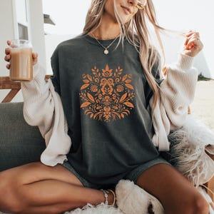 Comfort Colors Boho Floral Shirt: Anti-Trump Feminist Gift