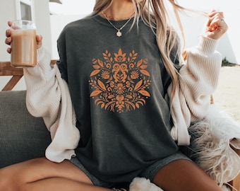 Comfort Colors Boho Floral Shirt: Anti-Trump Feminist Gift