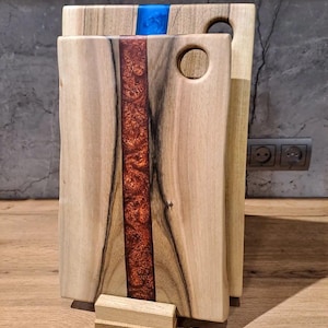 Personalized Charcuterie Board: Kitchen and Dining Accessory with Epoxy Resin Art, Custom Cutting Board, and Resin & Olive Wood Cheese Board