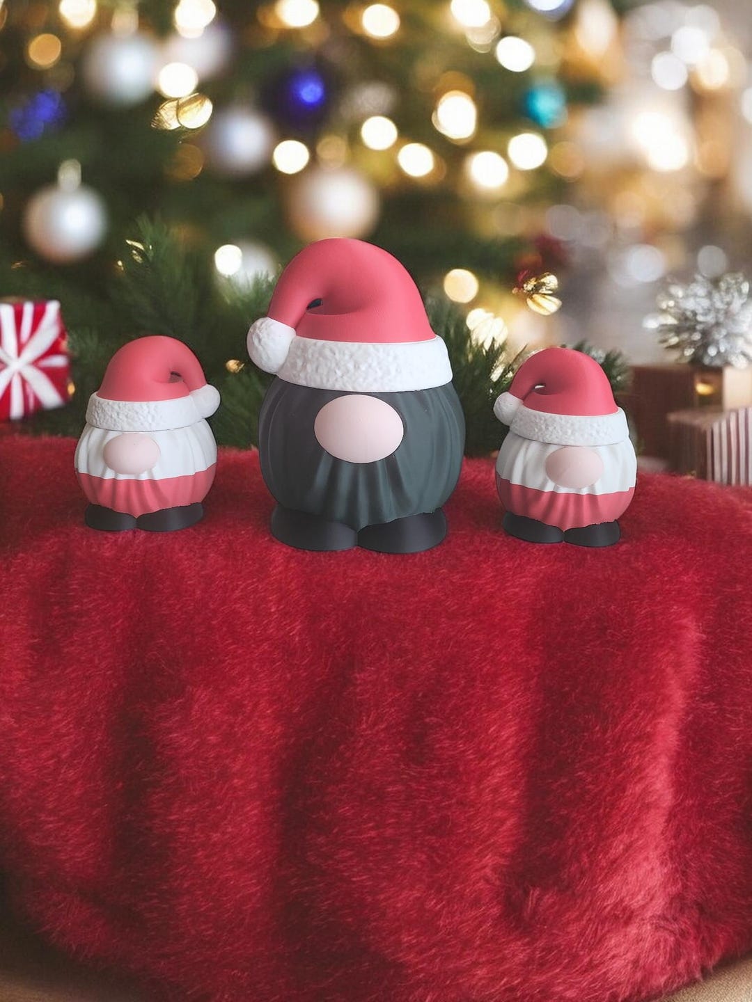 Personalized 3D Printed Gnome Boxes – Christmas Gift Boxes & Decoration ...