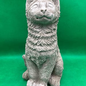 Sitting Cat Statue cast stone