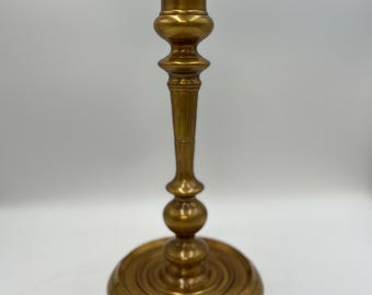 Vintage massief messing kandelaar – 12 hoge taps toelopende houder Made India