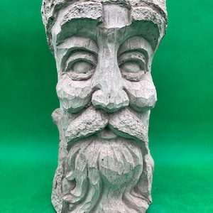 Baum Mann Gesicht Steinguss Statue