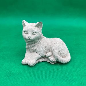 concrete small laying cat