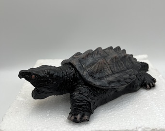 Alligator Snapping Turtle. Realistic Garden Decor