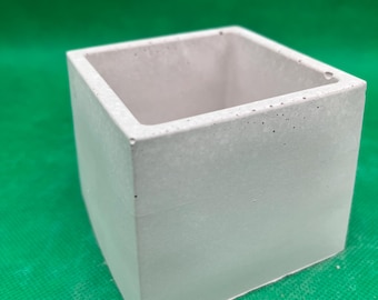 Juego de 2 macetas cuadradas de piedra fundida