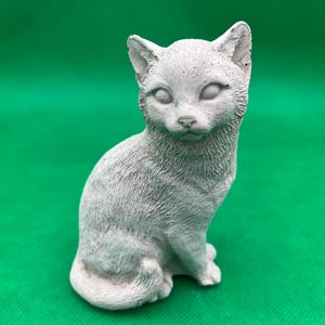 concrete small sitting cat