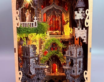 Sleeping Beauty Inspired Book Nook-Fully Assembled