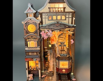 Sakura Train Book Nook-FULLY ASSEMBLED