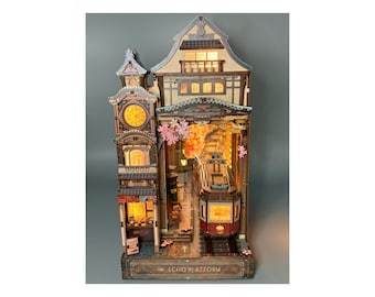 Sakura Train Book Nook-FULLY ASSEMBLED
