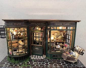 Harry's Magic House Handmade Models Building Toys Wooden Craft Models Magic Book Nook Handmade Gifts Harry Pottery Decor Parent-child games