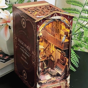 Magical World Bookshelf Accessories Miniature Book Nook Handmade Gift Desk Decoration Book Nook Diorama