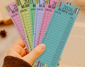 2026 Reading List Bookmarks Printable, Book Tracker , Book Lover Gift, Reading Log (Digital Download)