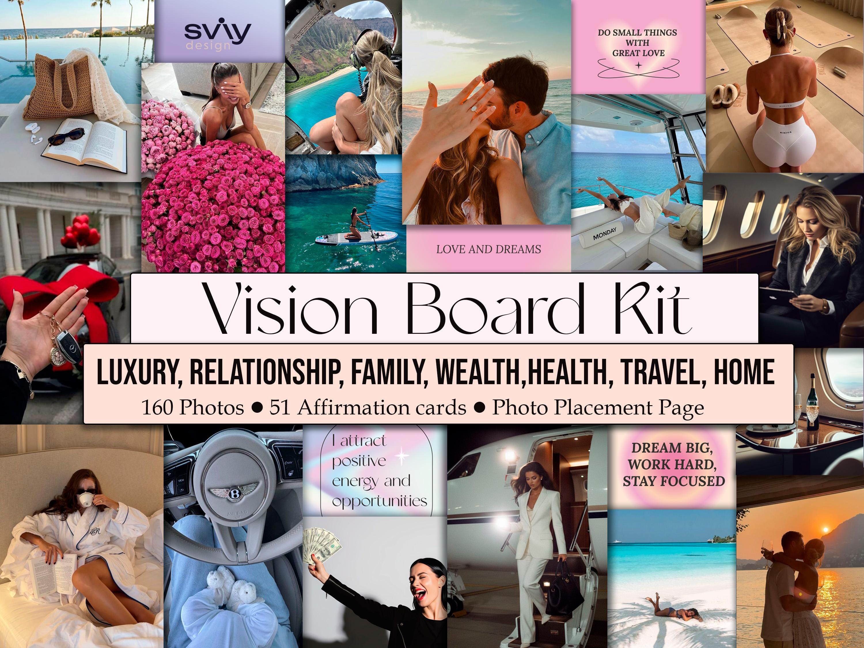 2026 Vision Board Kit Dream Life With Affirmation Cards Printable ...