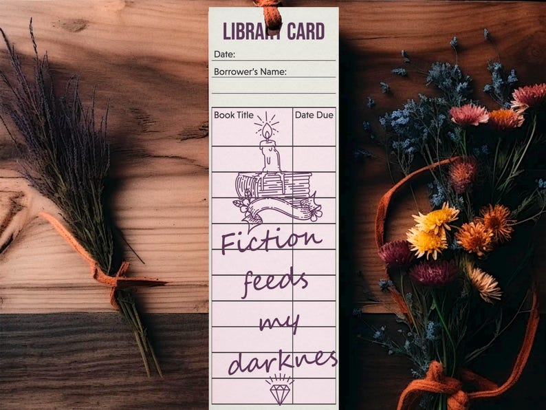 Library Card Bookmarks| Dark Romance Bookmark Printable Set| Smut ...