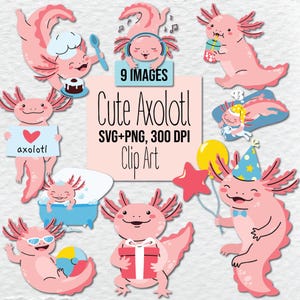 Cute Axolotl PNG SVG | axolotl png, axolotl svg, axolotl party, axolotl clipart, cute axolotl, kawaii clipart, axolotl shirt