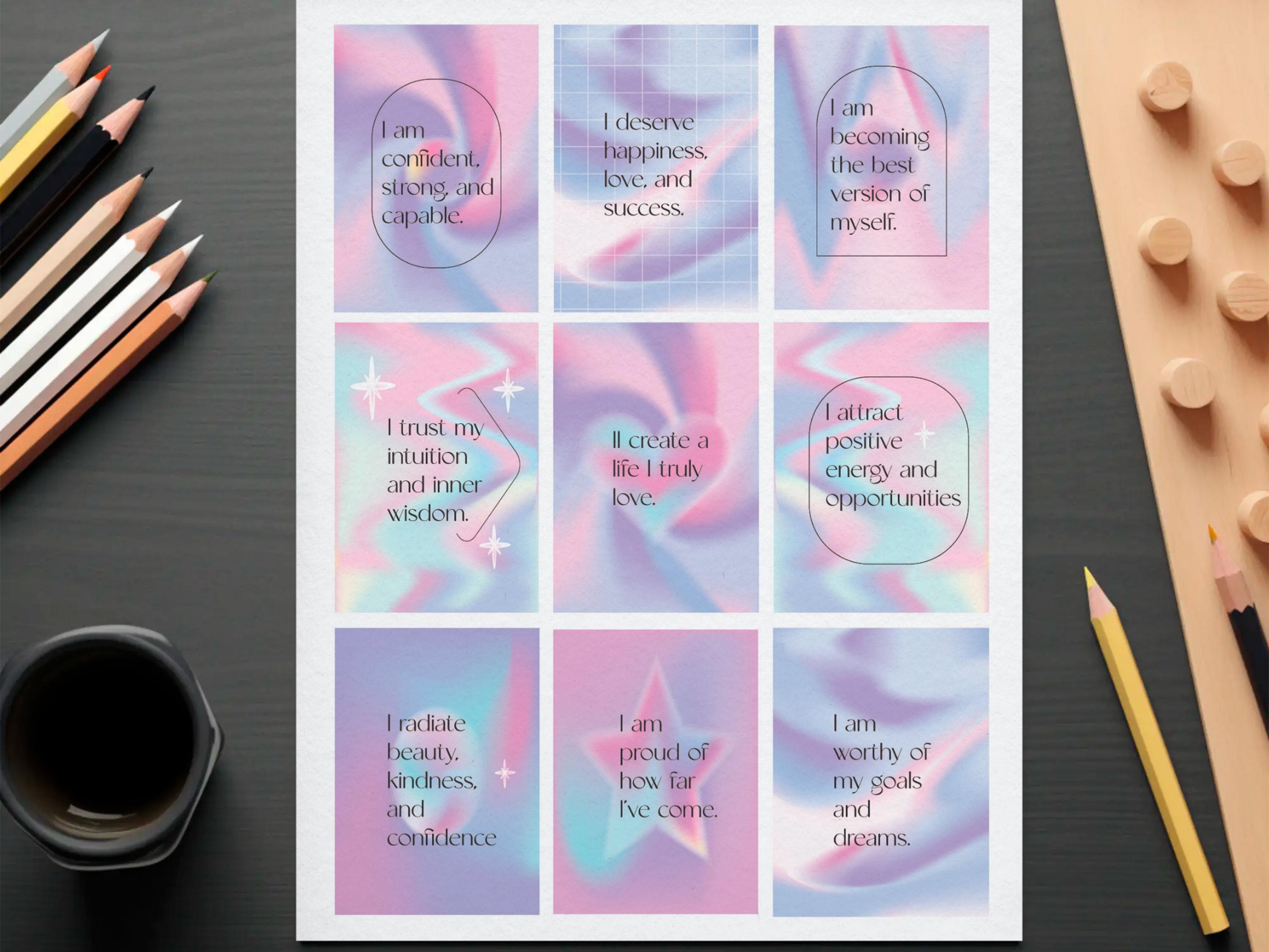2026 Vision Board Kit | Printable Affirmation Cards |digital Vision ...