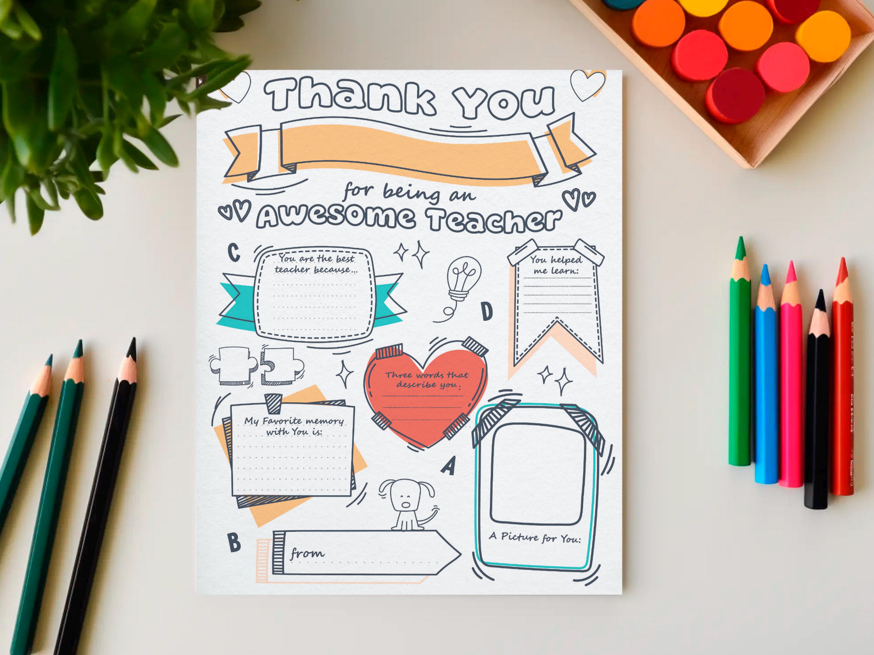 Teacher Appreciation Week Printable | Thank You Teacher Card | End of ...