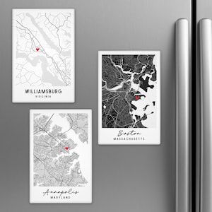Personalized City Map Magnet — Worldwide | Custom Location Keepsake, Where We Met, First Date, Engagement, Housewarming, Wedding, Honeymoon