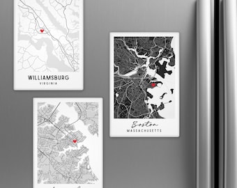 Personalized City Map Magnet — Worldwide | Custom Location Keepsake, Where We Met, First Date, Engagement, Housewarming, Wedding, Honeymoon