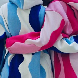 Spring Patchwork Color Hoodie, Unisex Custom Sweatshirt for Her Gift image 8