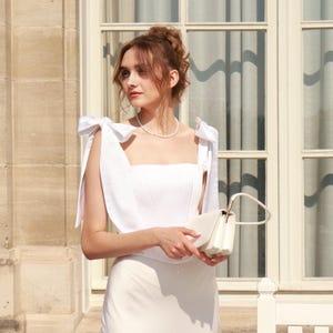 White Satin Wedding Corset – Elegant Bridal Bustier for a Romantic Look,Bridesmaid corset,Prom outfit