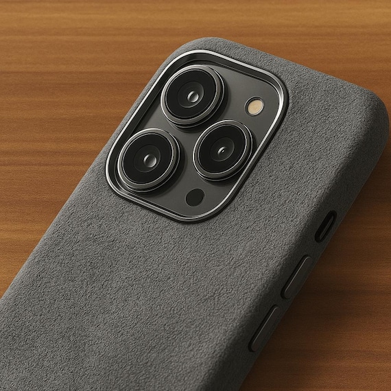 Premium Alcantara iPhone Case | Soft Touch MagSafe Phone Cover | Luxury Slim Grip iPhone Case | Minimalist Gift for Men & Women
