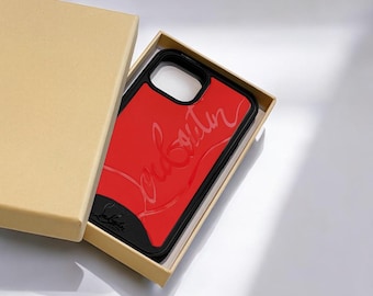 Luxury Red Black iPhone Case | Sleek Protective Phone Cover | Stylish Gift for Him & Her | Compatible with iPhone 16 15 14 13 Pro Max Plus