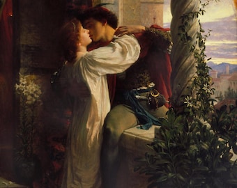 FRANK DICKSEE, "Romeo and Juliet", (1884), Giclee Fine Art Print, Pre-Raphaelite, Romanticism, Wall Decor, Interior Design