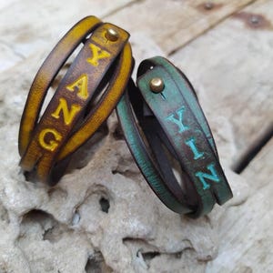Leather Wrap Bracelet - Teal Color - Mens Gift - Friendship Jewelry - Ishaor