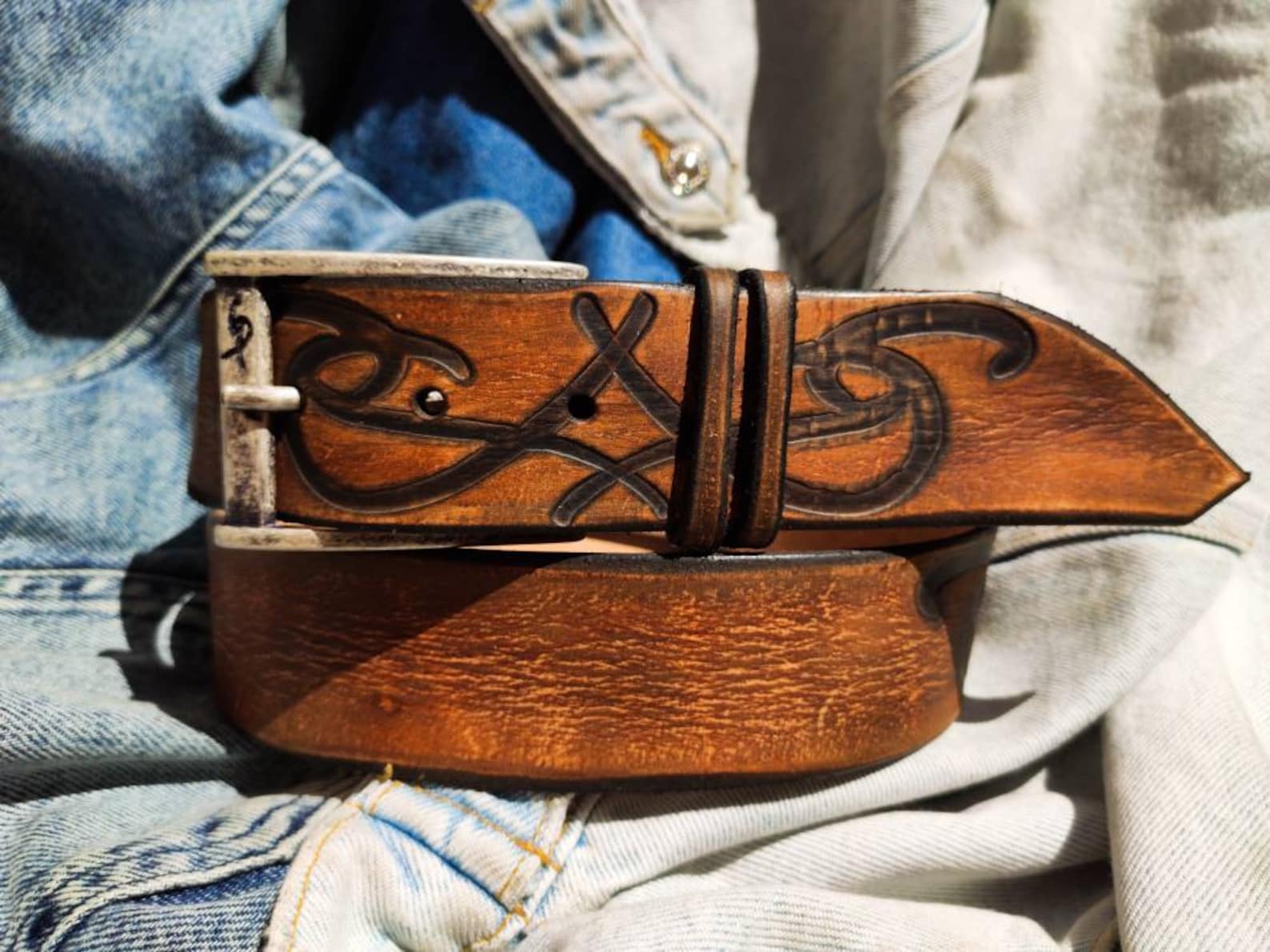 mens brown belt designer