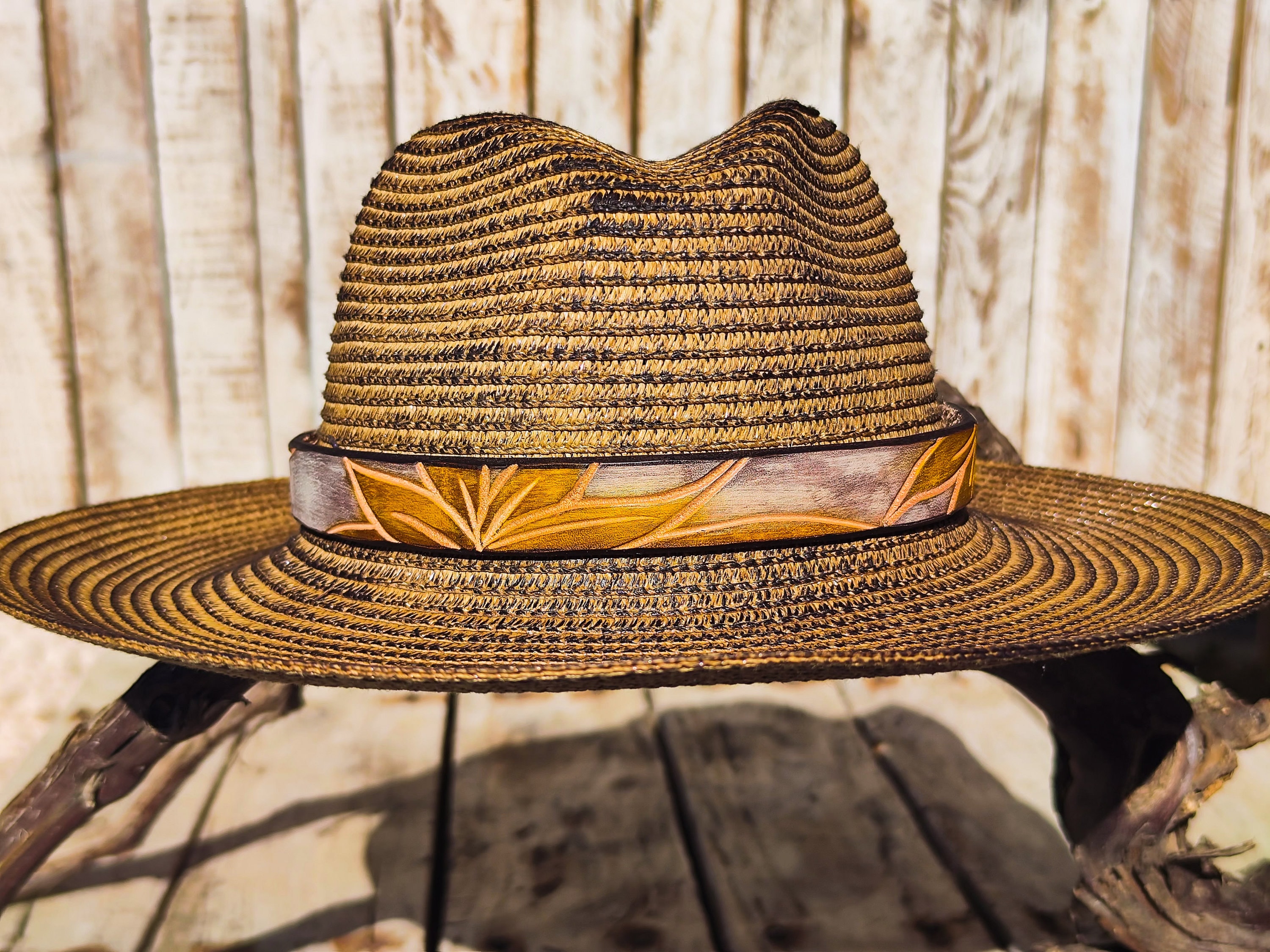 Panama Straw Sun Hat Women\'s Yellow 15\