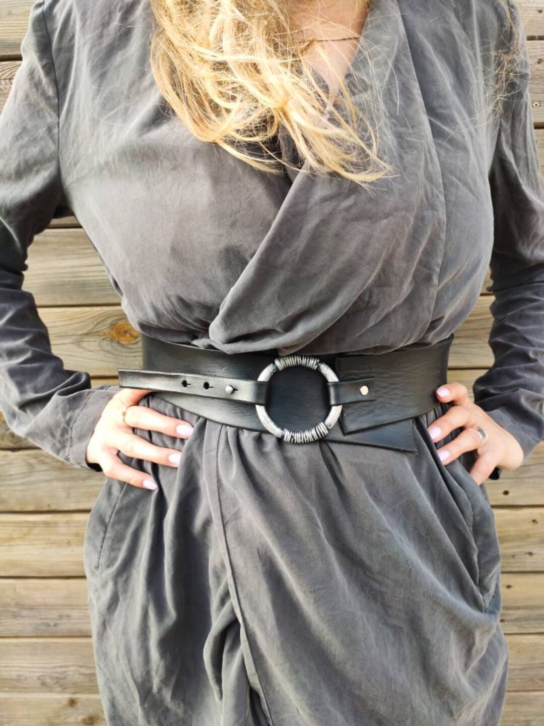 womens black waist belt