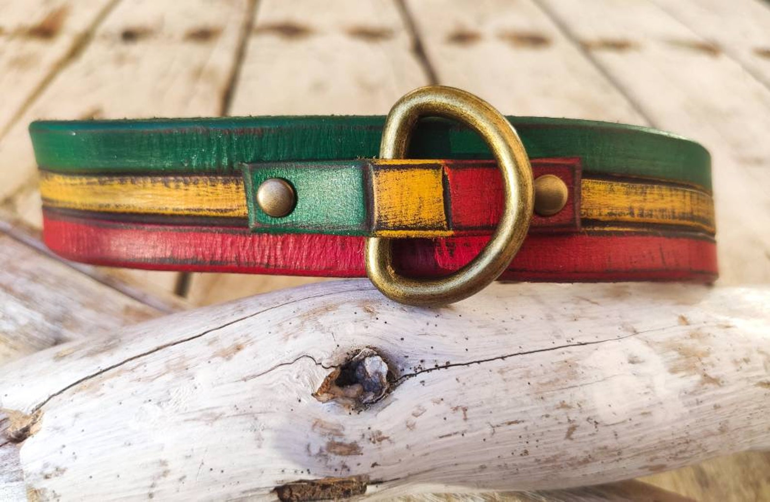 Rasta Dog Collar Rastafarian Dog Collar With Red Yellow Green Etsy UK