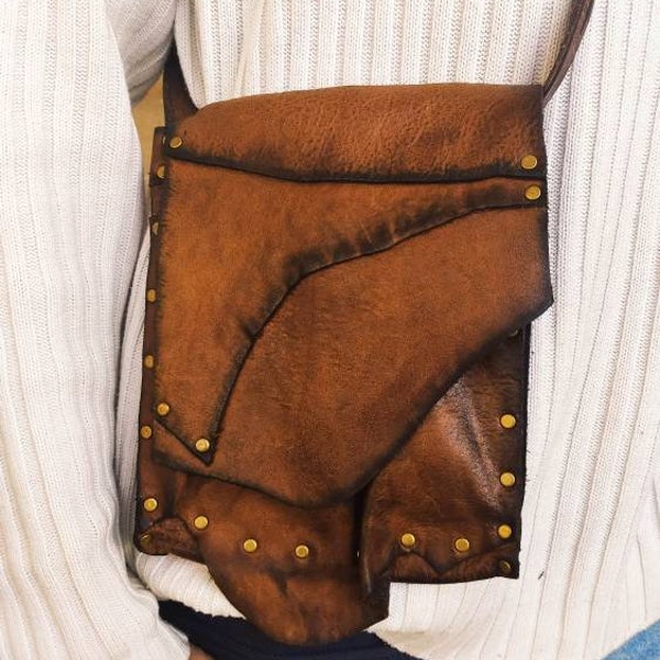Brown Leather Bag - Etsy
