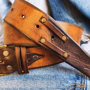 Custom leather belt, Genuine Leather, Men's Fashion, Men's Belt, Brown Belt, Leather Wear, Belt Buckle, Artisan Accessories, Men's Design image 10