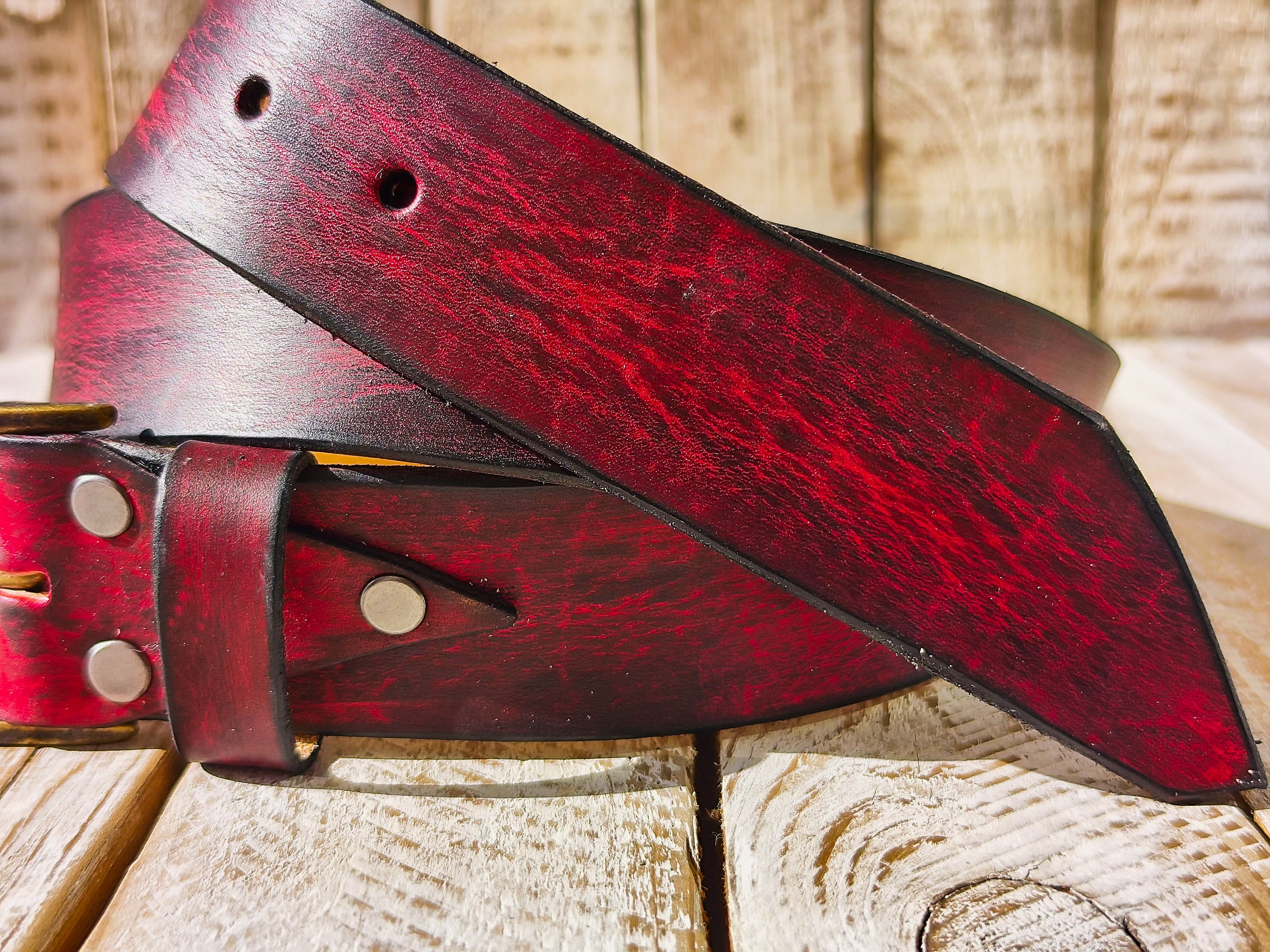 New Blood Red Express Leather Belt RW Leather Belt in Oxblood (Regular Width 1.5 main image 2