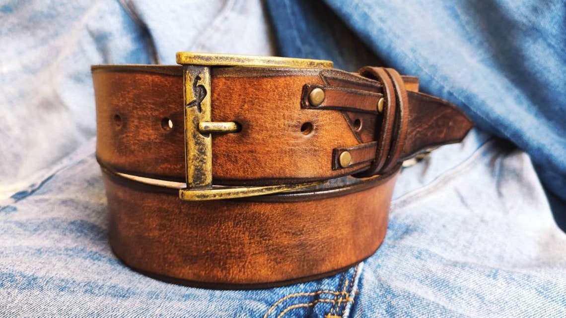Custom Leather Belt Genuine Leather Men's Fashion - Etsy