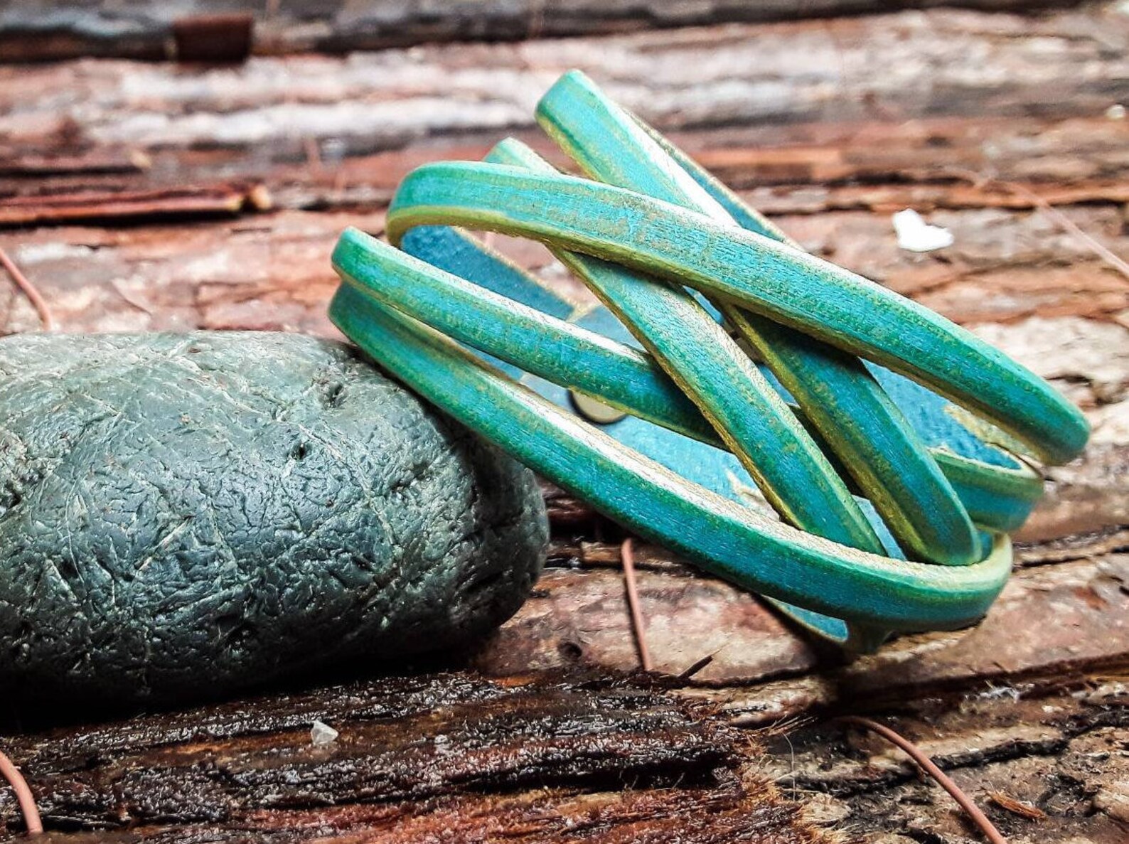 Turquoise Leather Cuff Womens Bracelet Leather Cuff Wrist Etsy